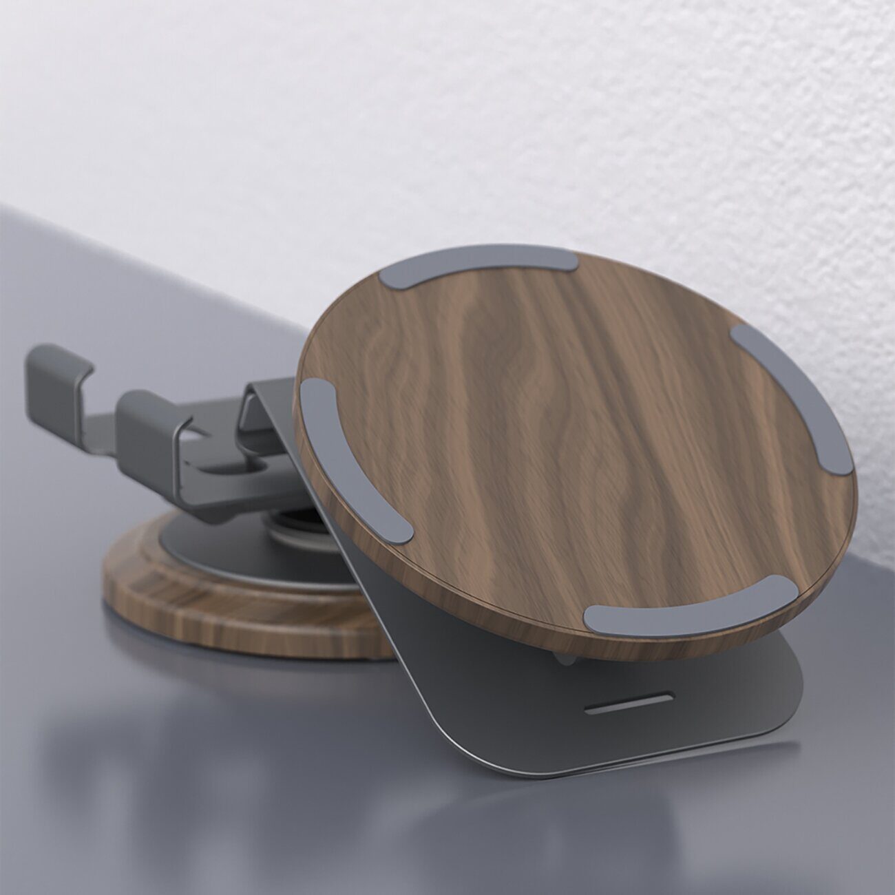 Dudao F17M 360° metal phone stand - gray - imagine 7