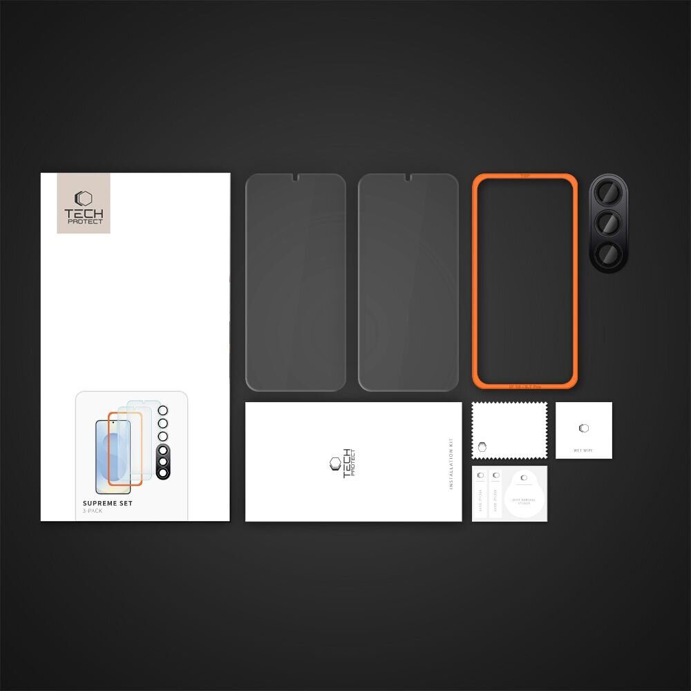 Tech-Protect Supreme Set for Samsung Galaxy S25+ 2x tempered glass for display / tempered glass for camera - transparent - imagine 6