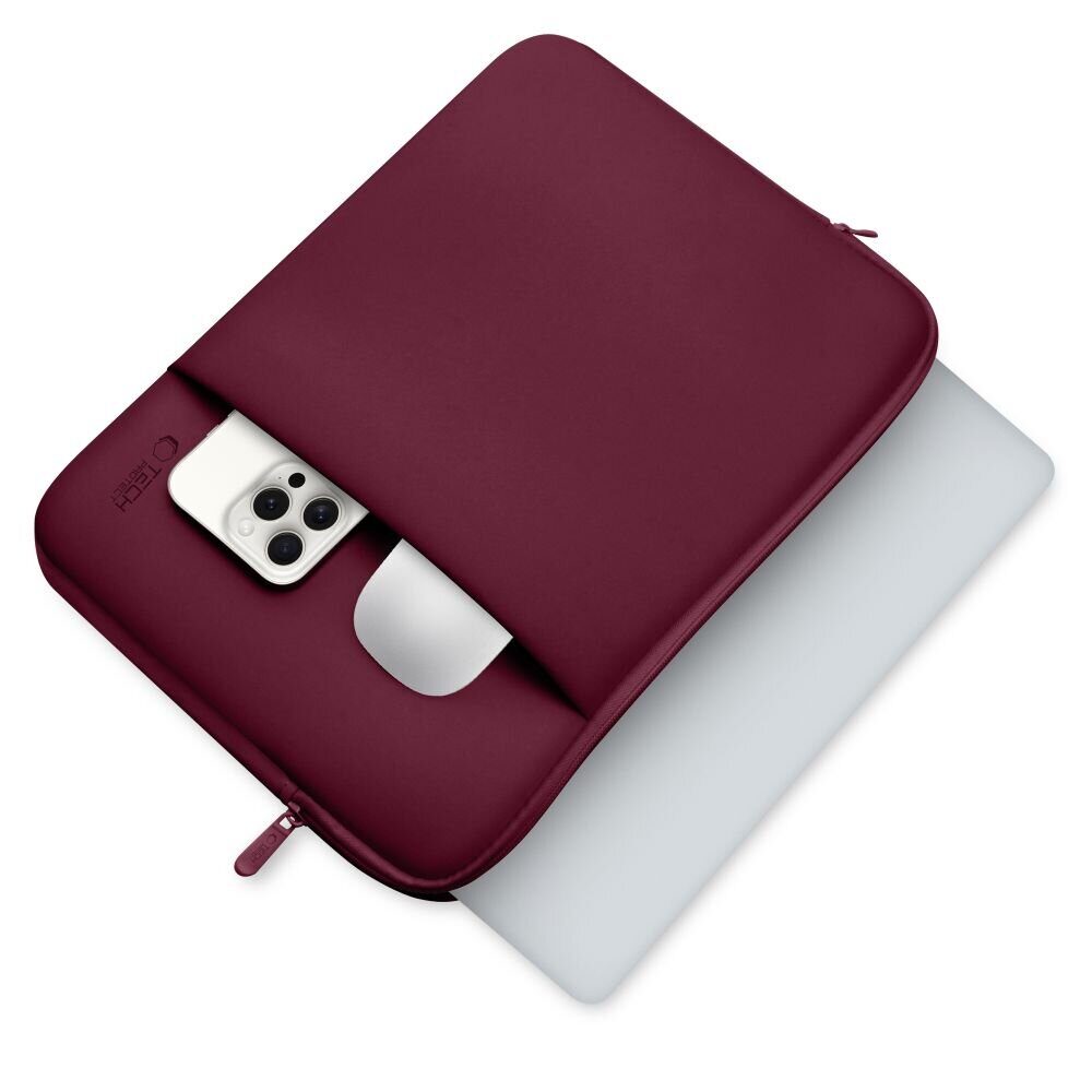 Tech-Protect Neoprene Laptop Case 15-16" - Burgundy - imagine 5