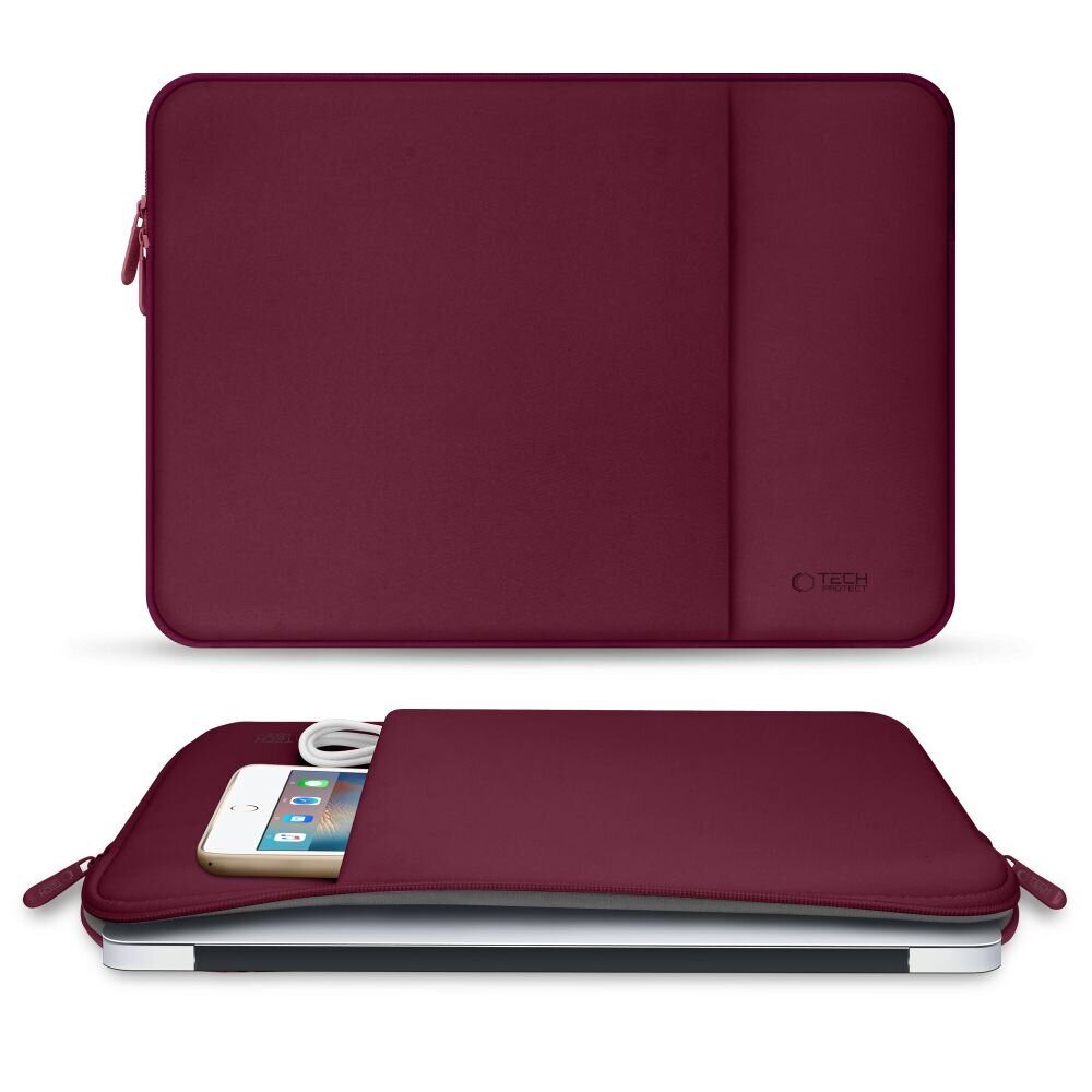 Tech-Protect Neoprene Laptop Case 15-16" - Burgundy - imagine 6