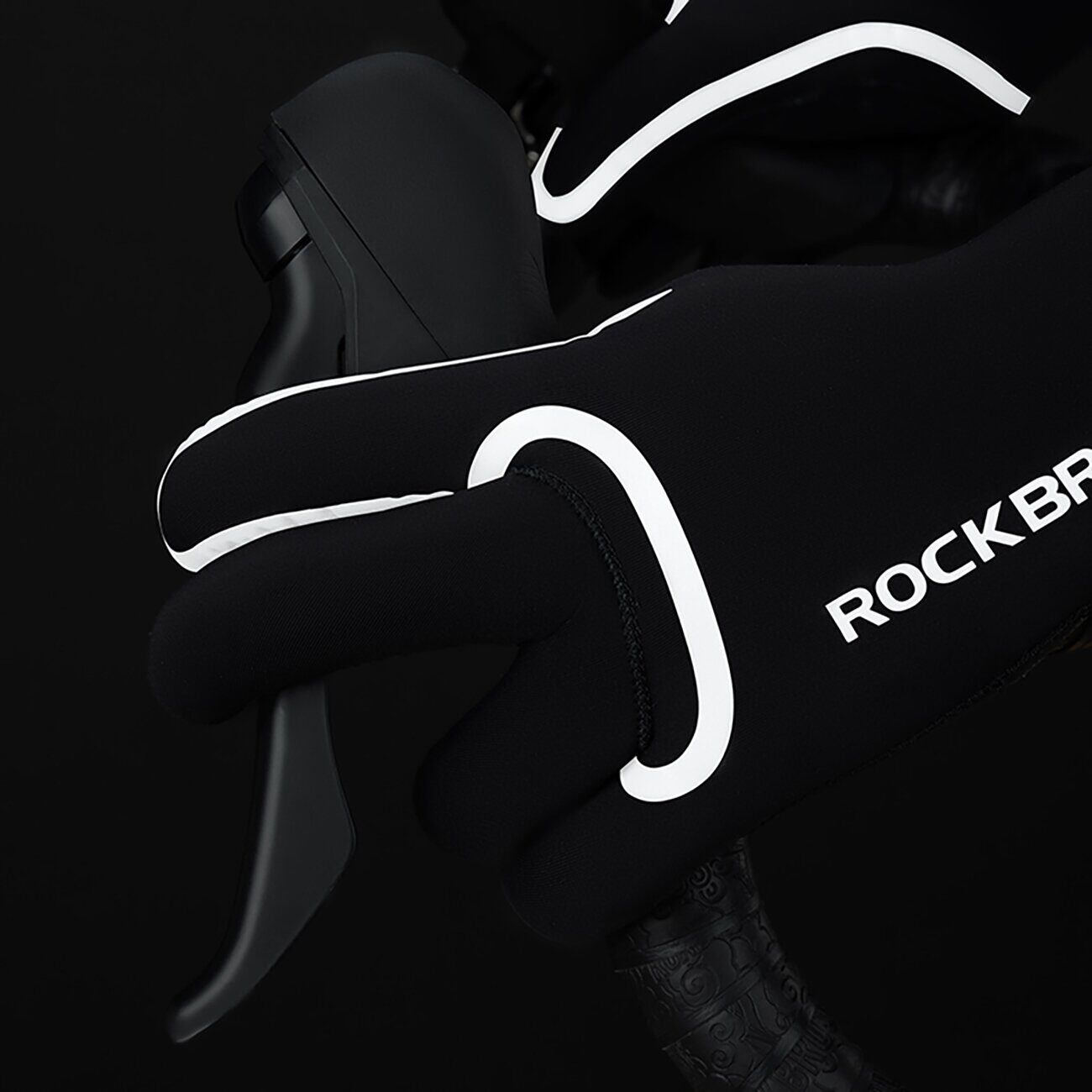 Rockbros Full Waterproof Cycling Gloves, Size: L/XL - Black - imagine 6