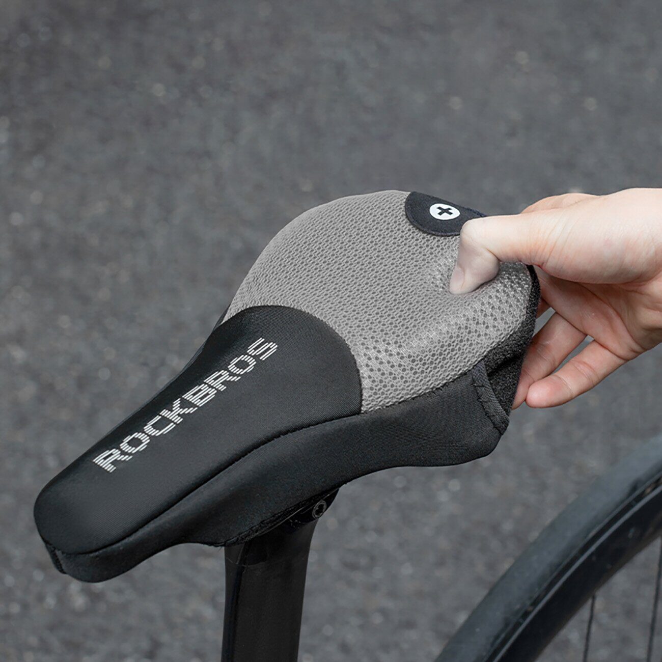 Rockbros Cover Bicycle Seat Cushion Size S - Black - imagine 6