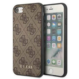 Guess 4G Metal Gold Logo Case for iPhone SE 2022 / 2020 / 7 / 8 - Brown