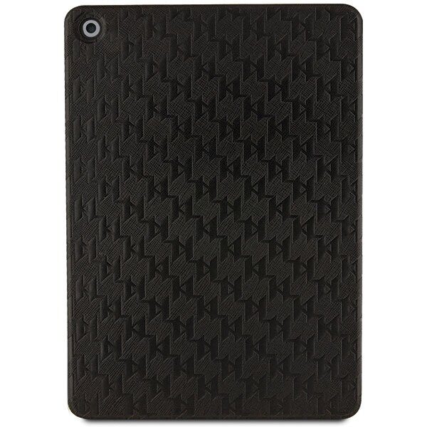 Karl Lagerfeld Saffiano Monogram Ikonik Case for iPad 10.2" 2019 (7th gen.) Folio Magnet Allover Cover - Black - imagine 2
