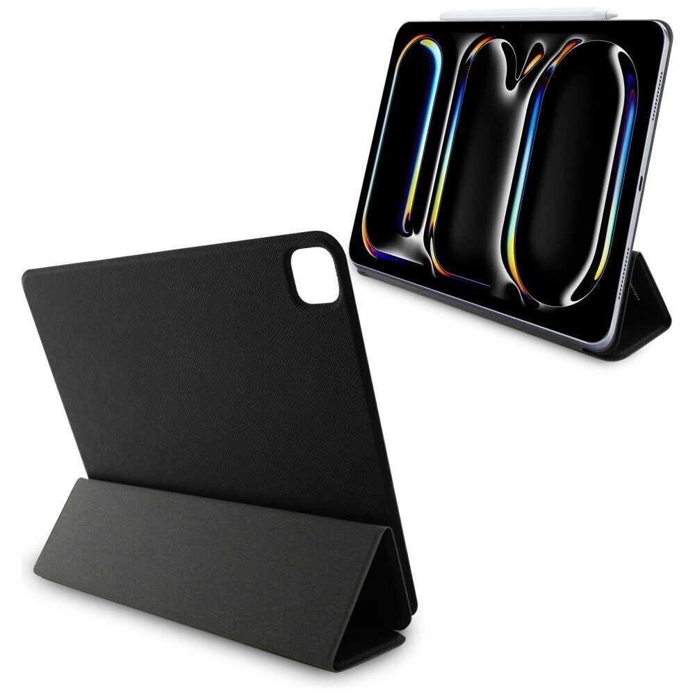 Karl Lagerfeld Saffiano Magnetic Karl & Choupette iPad Pro 13" 2024 Book Cover Case - Black - imagine 6