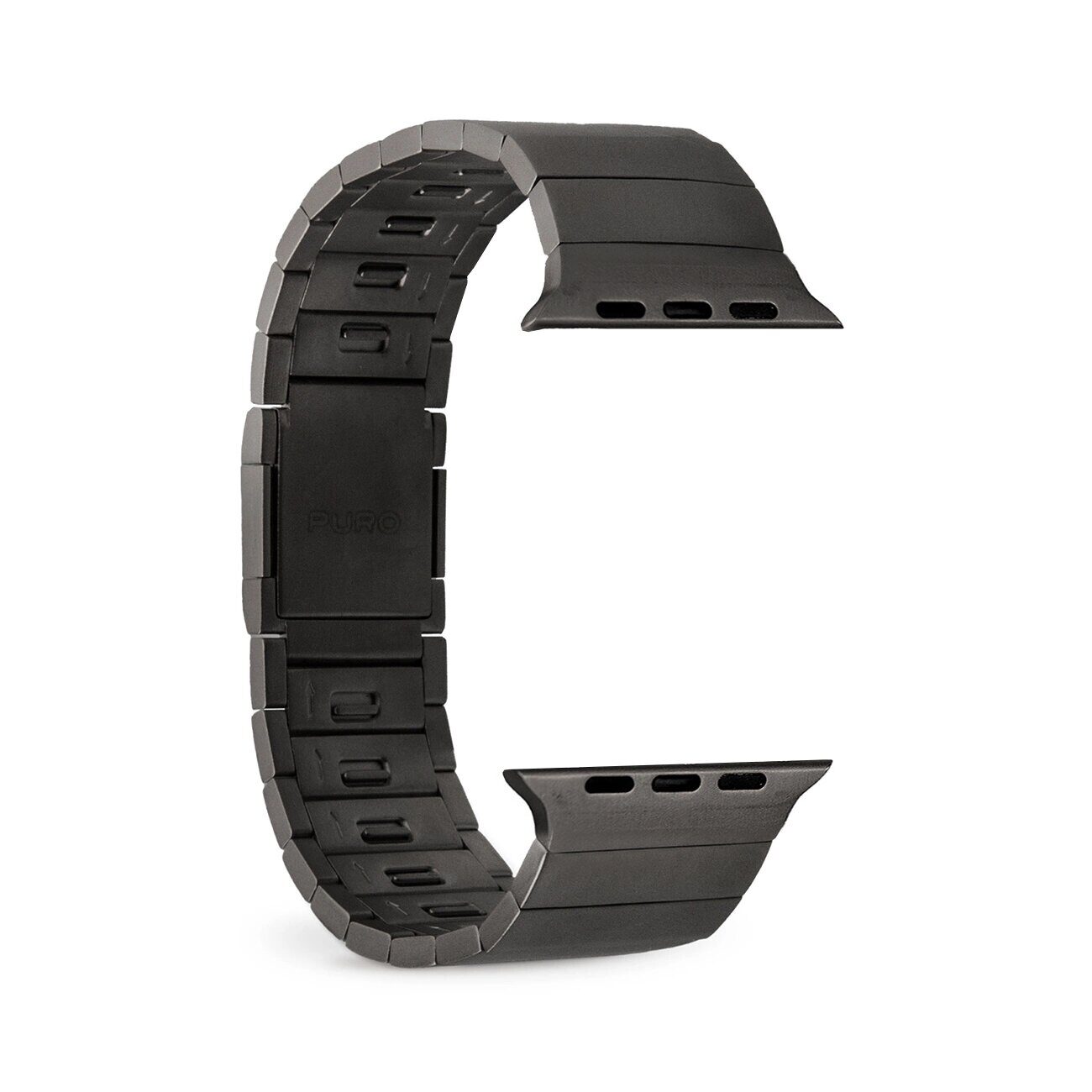 Puro TITAN Stainless Steel Apple Watch Band 42/44/45/49mm - Black