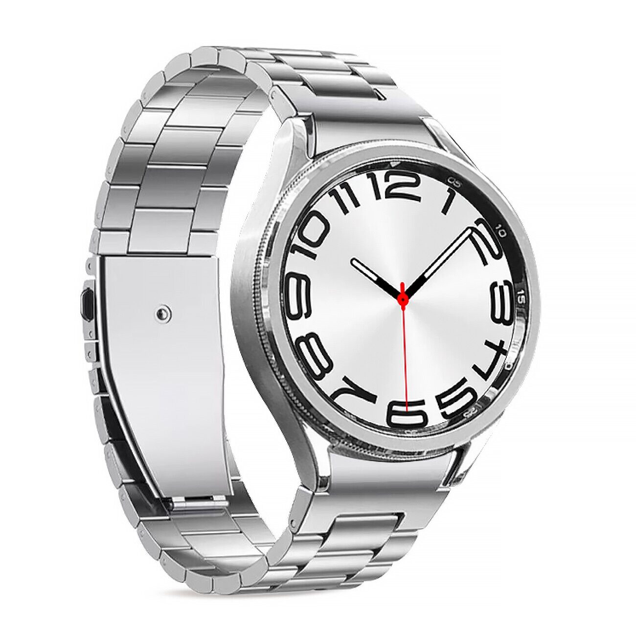 Puro METAL Stainless Steel Strap for Samsung Galaxy Watch 4 / 4 Classic / 5 / 5 Pro / 6 / 6 Classic - Silver - imagine 2