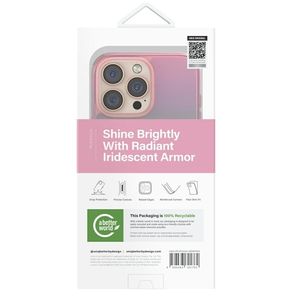 Uniq Iridescia Magclick Charging Case for iPhone 16 Pro Max - Pink - imagine 5