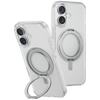 Uniq Swivix 360 Rotating Kickstand Case for iPhone 16 Plus - Transparent