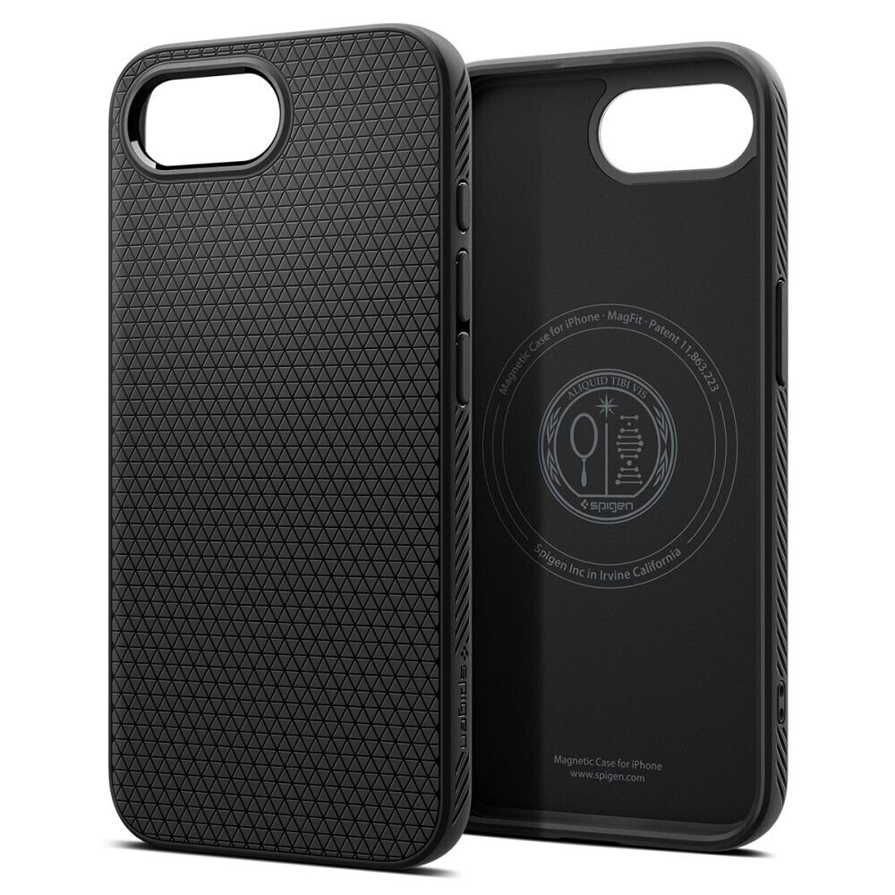Spigen Liquid Air Mag MagSafe Case for iPhone 16e / 17e - Matte Black - imagine 2