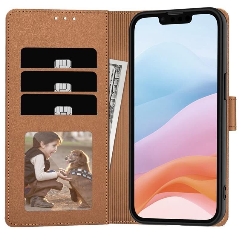 Tech-Protect Wallet Case for iPhone 16e / 17e - Brown - imagine 3