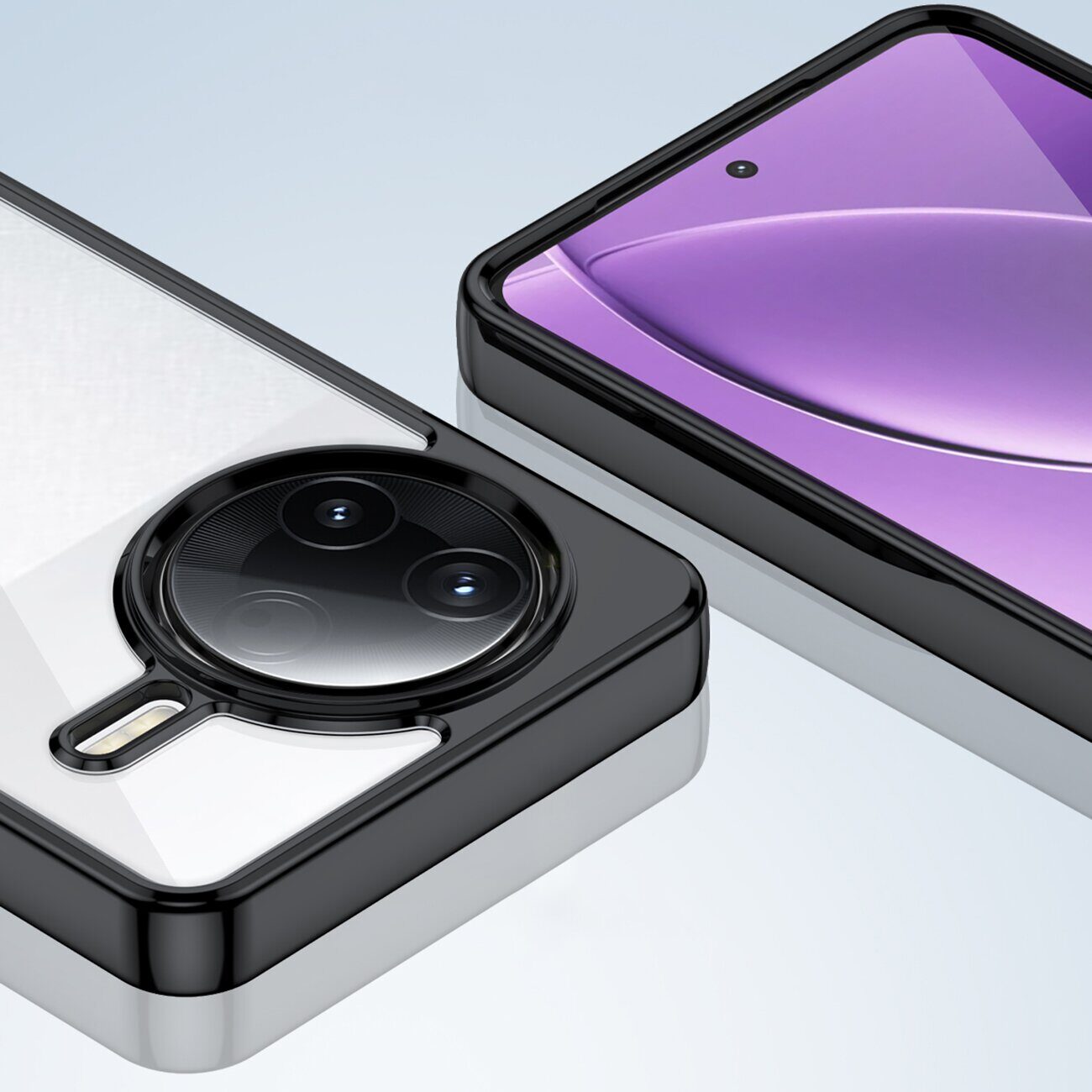 Outer Space Case with Gel Frame for Xiaomi Poco F7 Ultra - Black - imagine 5