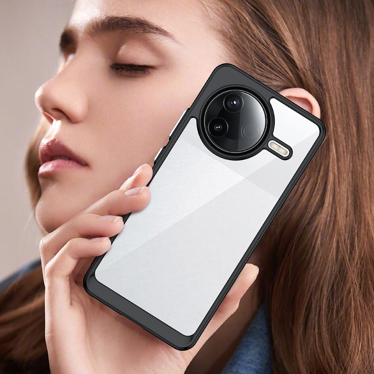 Outer Space Case with Gel Frame for Xiaomi Poco F7 Ultra - Black - imagine 6