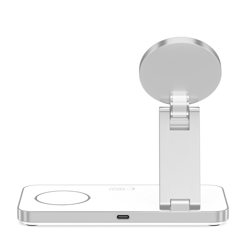 Tech-Protect QI15W-A47 MagSafe 3in1 Inductive Charger + USB-C Cable - White - imagine 6