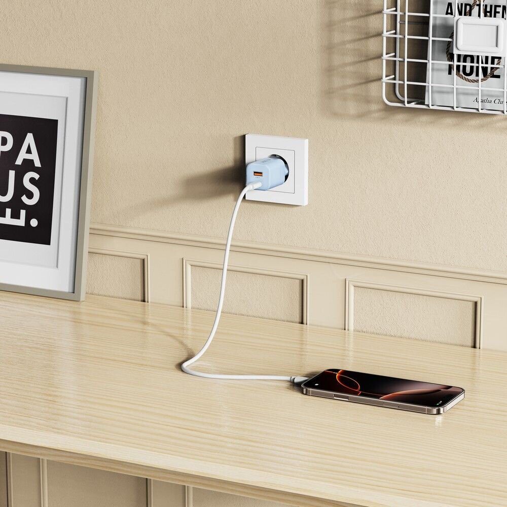 Tech-Protect NCM33W 2-port PD33W/QC3.0 wall charger - blue - imagine 7