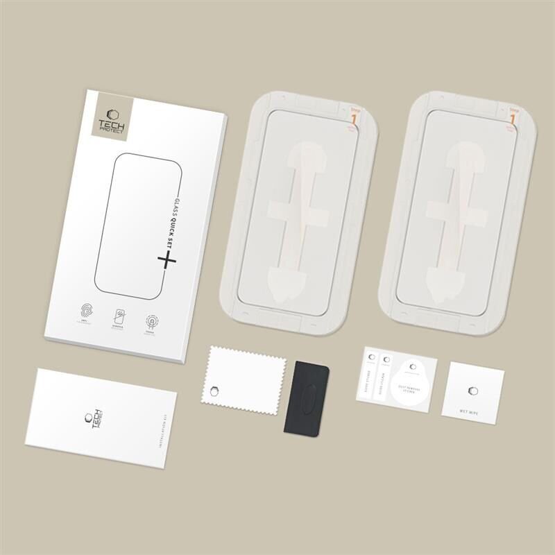 Tech-Protect Quick Set+ 2-pack tempered glass for iPhone 16 Pro - imagine 8