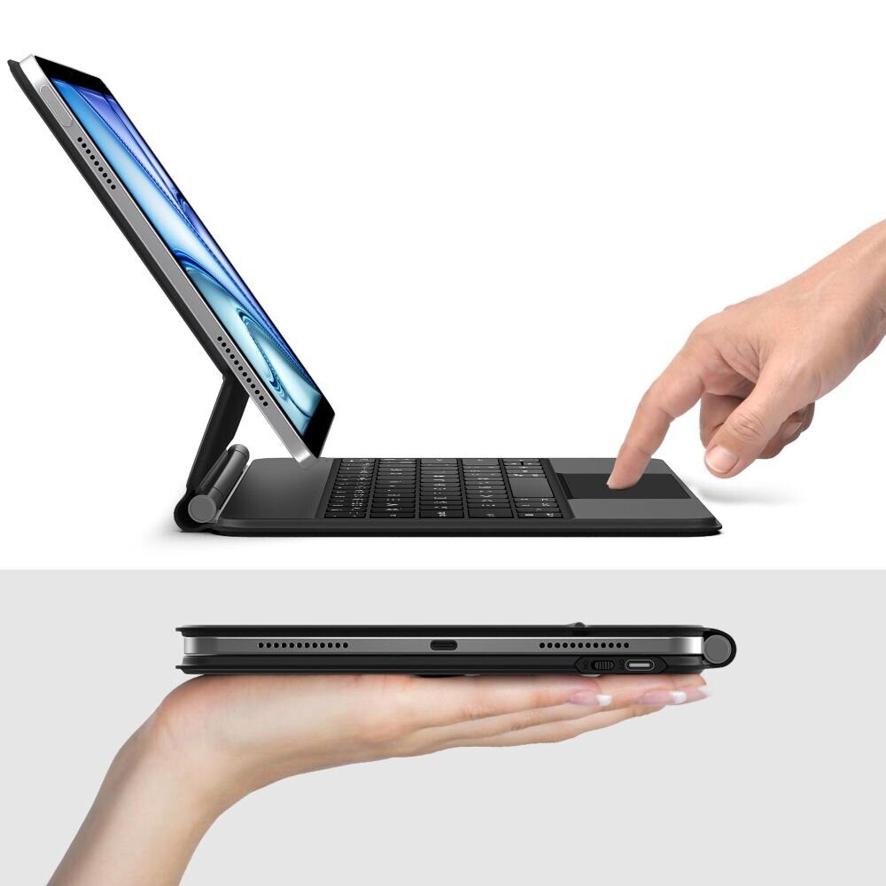 Tech-Protect Smartcase Magnetic with Keyboard for iPad Air 10.9” (2020/2022) / 11” (2024/2025/2026) - Black - imagine 9