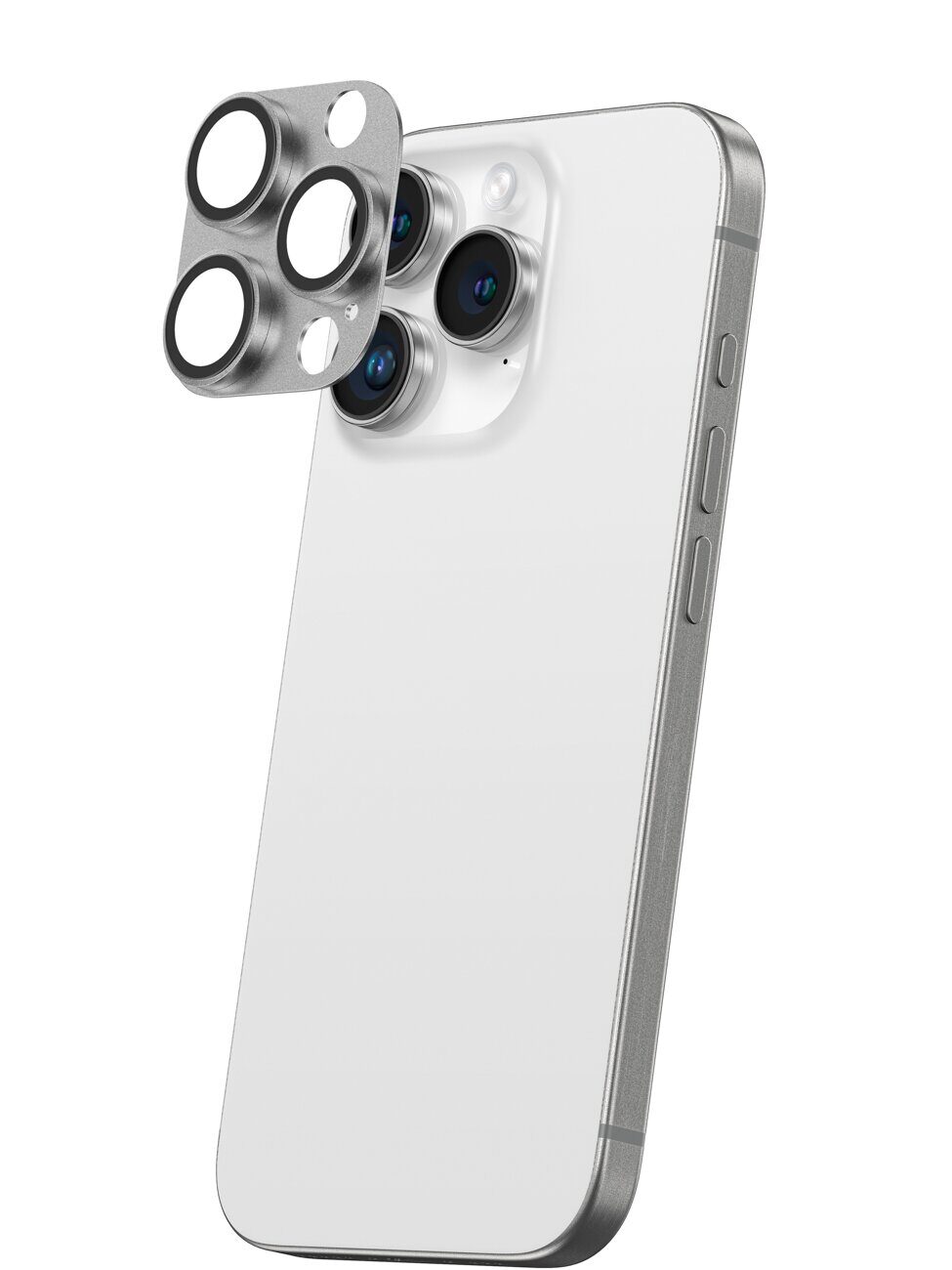 AmazingThing Aviation-Grade Alloy Tempered Glass Lens for iPhone 16 Pro / 16 Pro Max Camera Lens - Gray - imagine 4