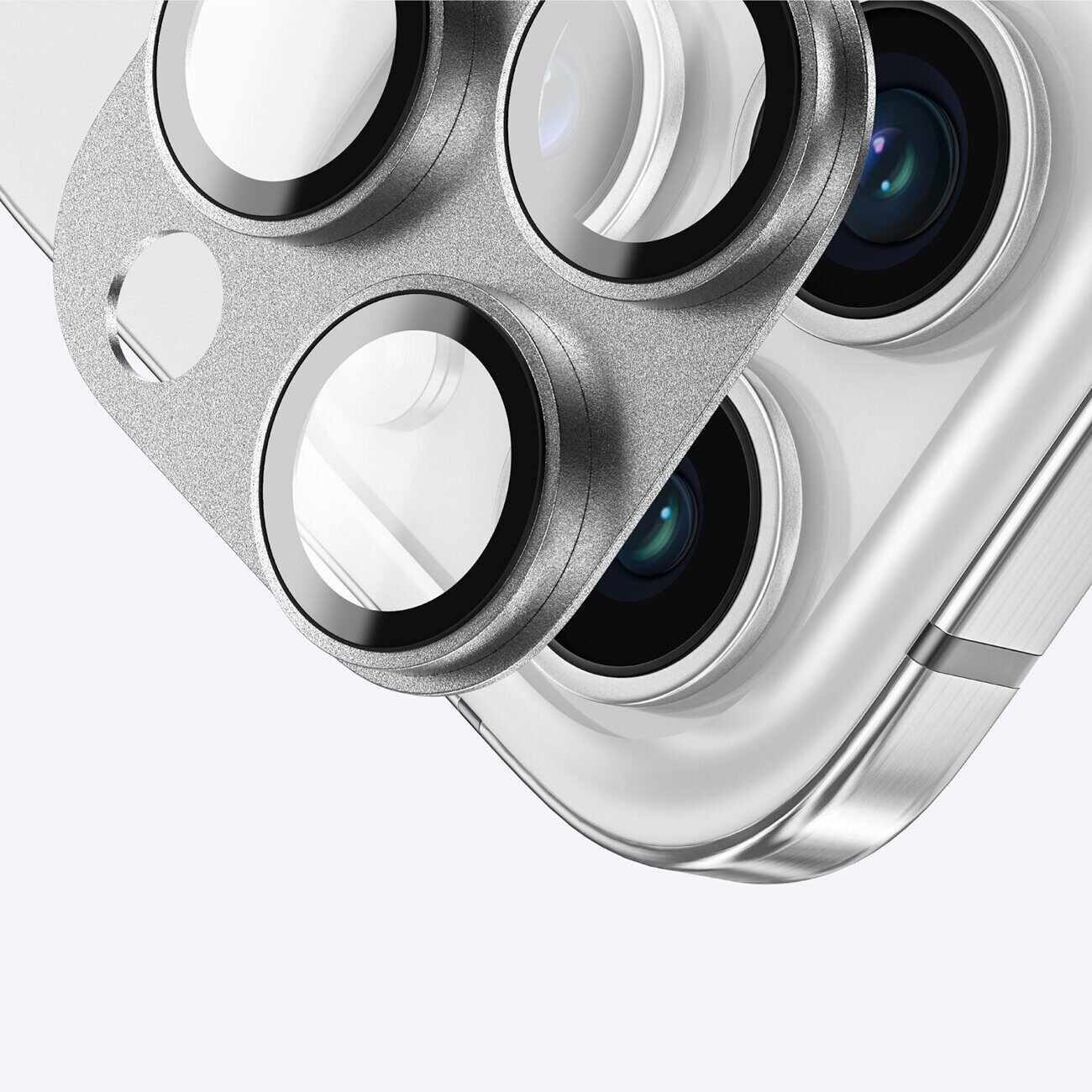 AmazingThing Aviation-Grade Alloy Tempered Glass Lens for iPhone 16 Pro / 16 Pro Max Camera Lens - Gray - imagine 6