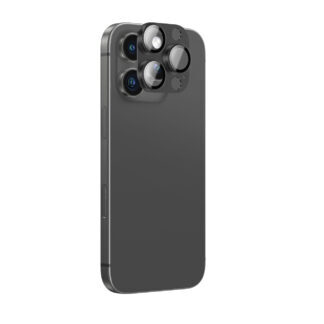 AmazingThing Aviation-Grade Alloy Tempered Glass Lens for iPhone 16 Pro / 16 Pro Max Camera Lens - Black