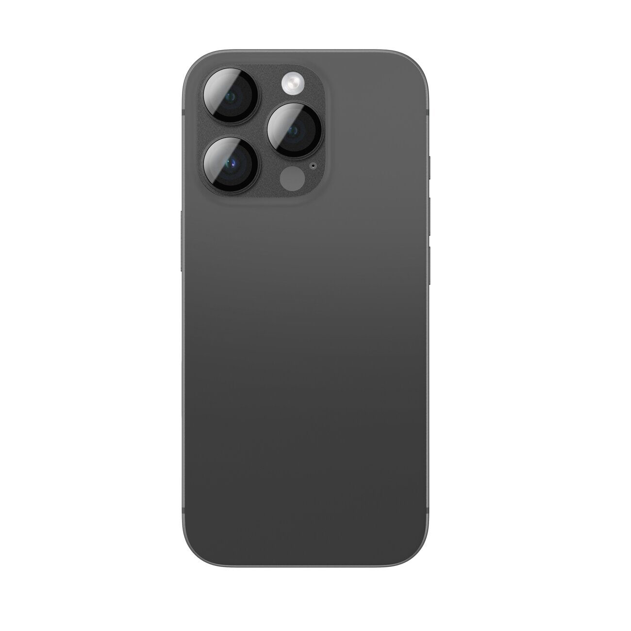 AmazingThing Aviation-Grade Alloy Tempered Glass Lens for iPhone 16 Pro / 16 Pro Max Camera Lens - Black - imagine 2