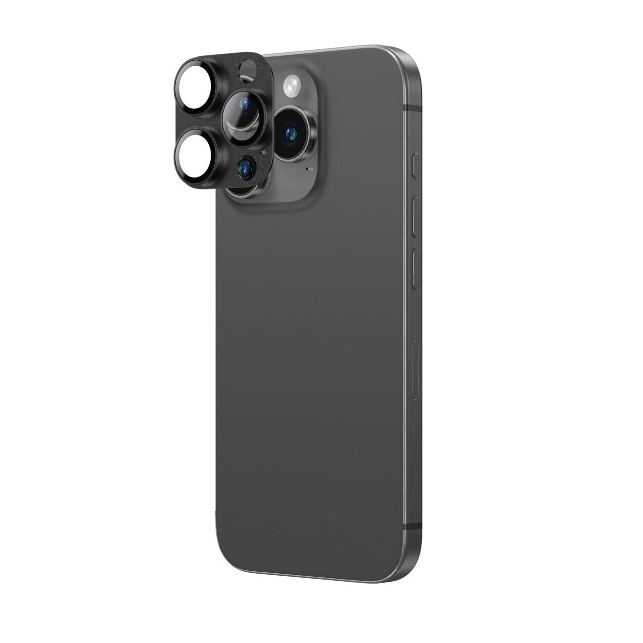AmazingThing Aviation-Grade Alloy Tempered Glass Lens for iPhone 16 Pro / 16 Pro Max Camera Lens - Black - imagine 3