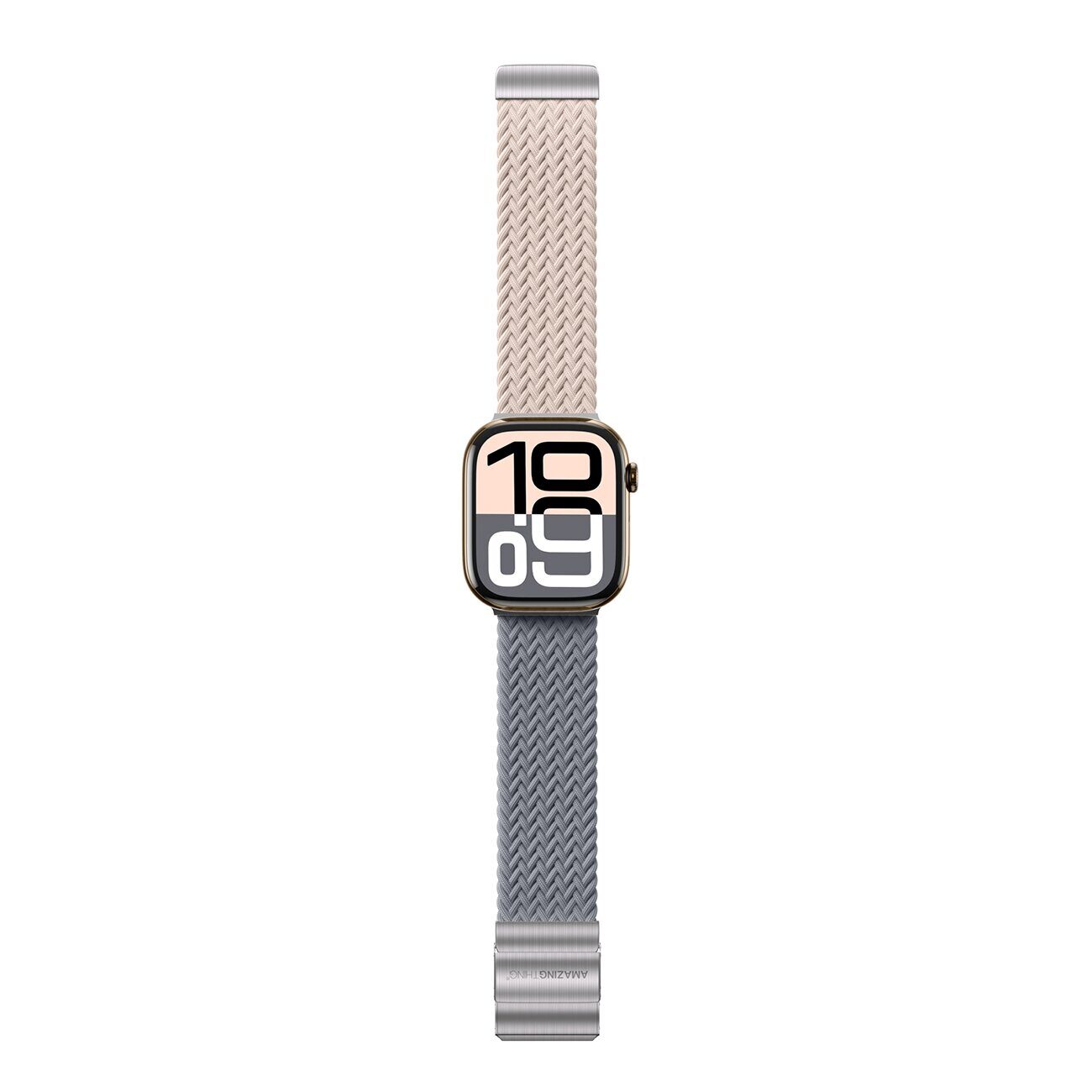 Set of 2 AmazingThing Blend Band for Apple Watch 45/46/49mm - Pink-Gray/Pink - imagine 2