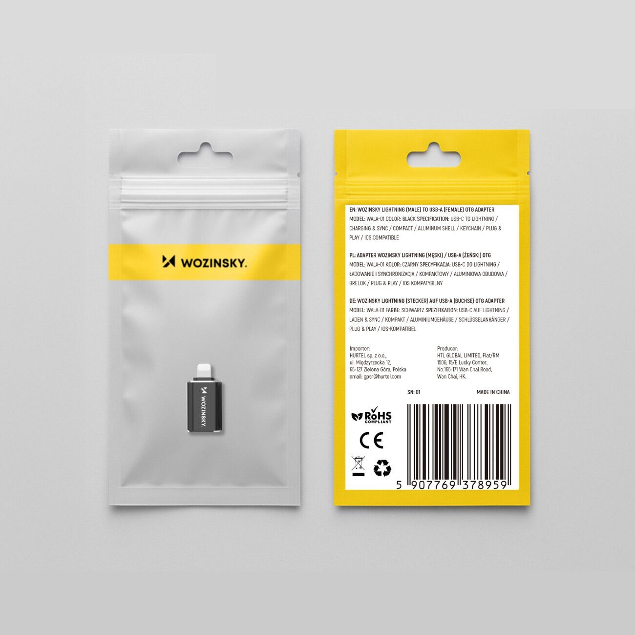 Wozinsky WALA-01 Lightning to USB-A OTG Adapter - Black - imagine 10