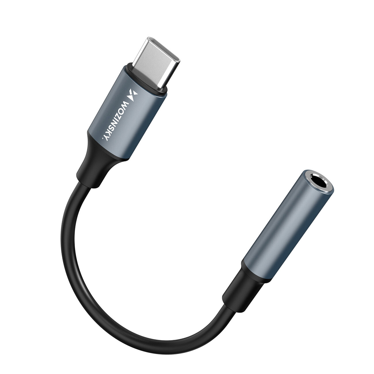 Wozinsky WACM-01 USB-C Adapter - 3.5mm Mini Jack - Black - imagine 3