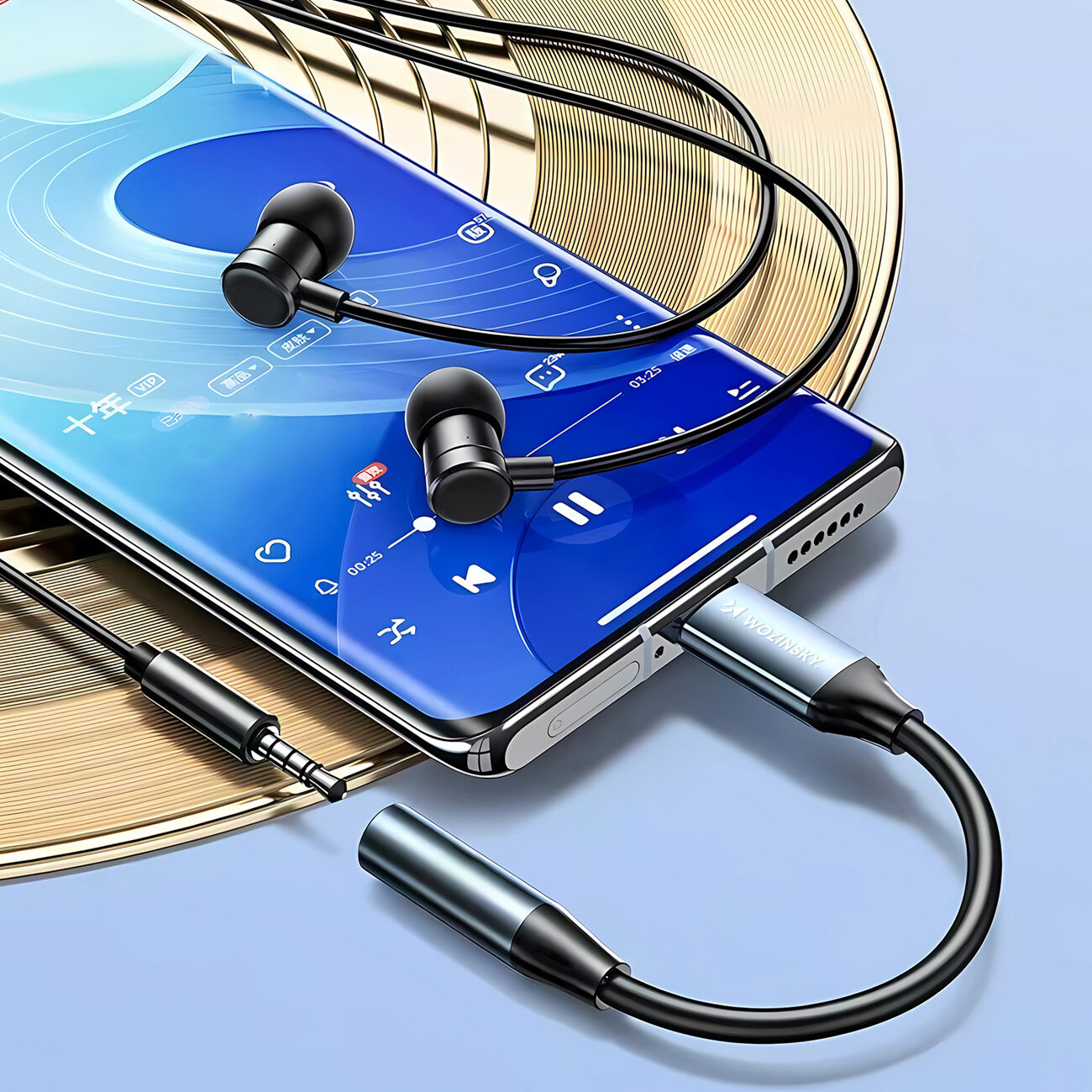 Wozinsky WACM-01 USB-C Adapter - 3.5mm Mini Jack - Black - imagine 9