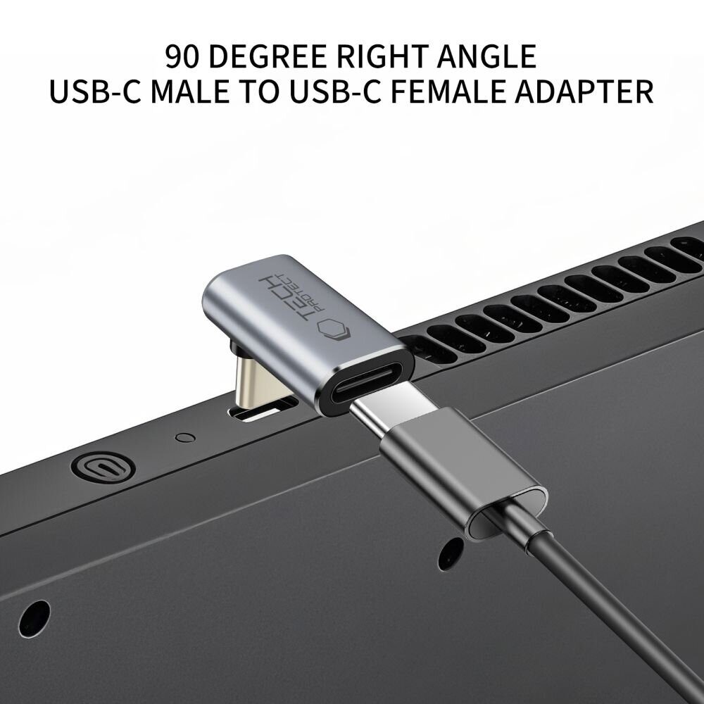 Tech-Protect Ultraboost AA02 USB-C Angled Adapter - Gray - imagine 3
