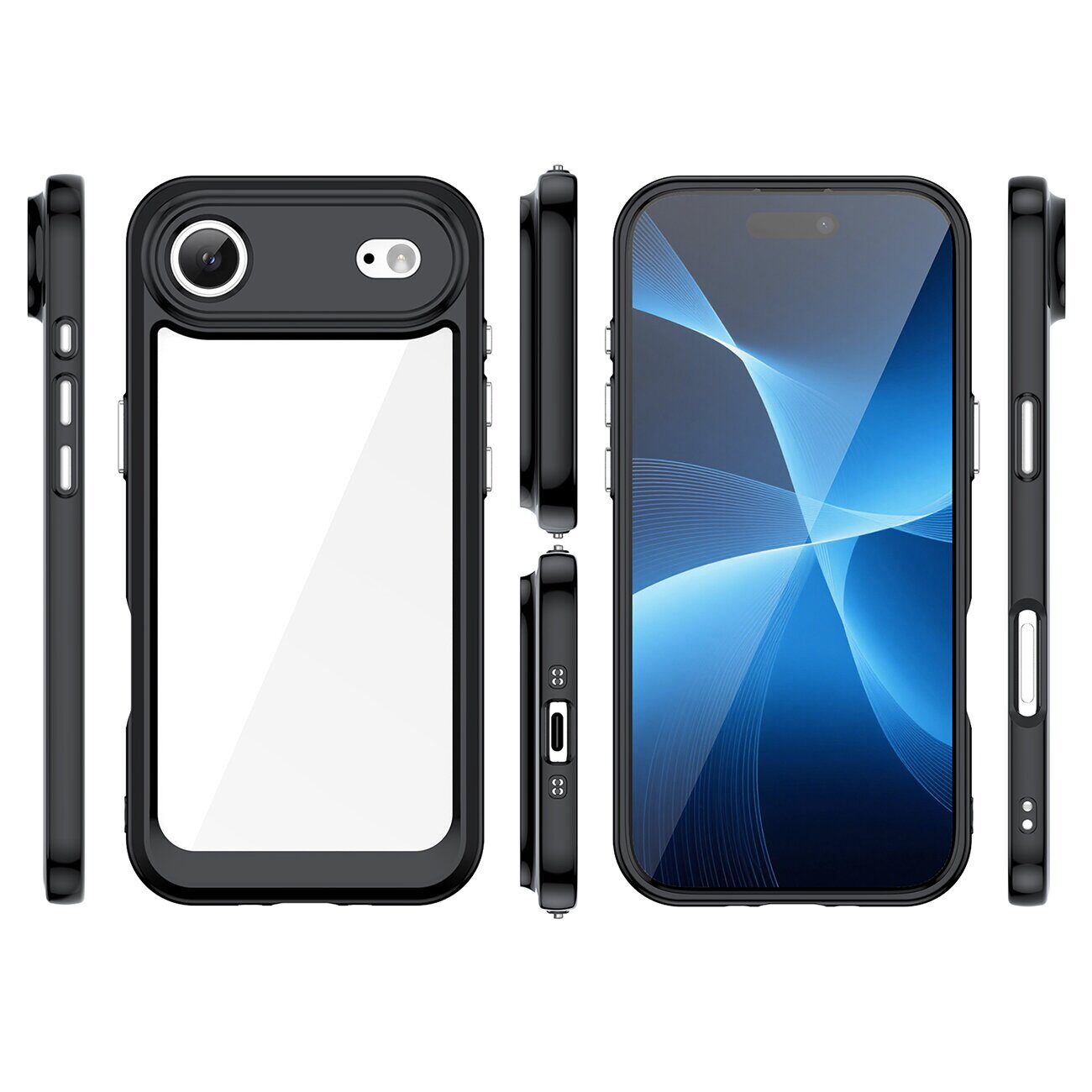 Outer Space Case for iPhone 17 Air - Black Transparent - imagine 2