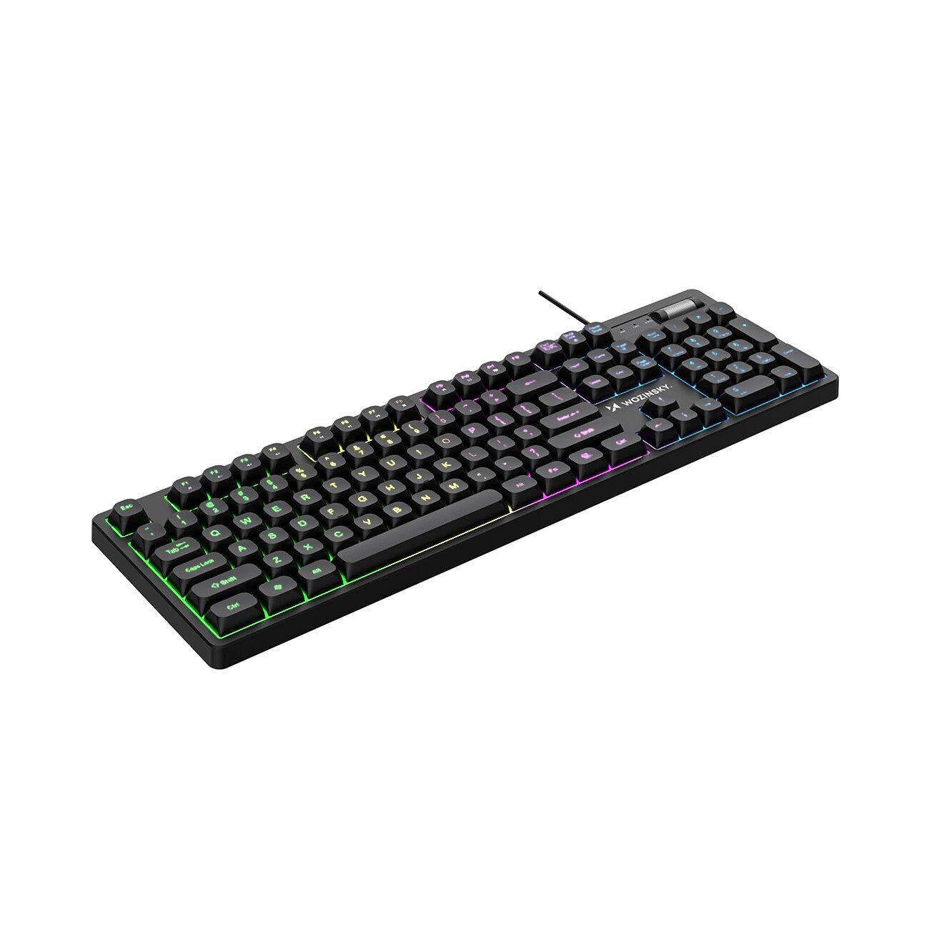 Wozinsky WKG-200 RGB Membrane Gaming Keyboard with Scroll Wheel - Black - imagine 3