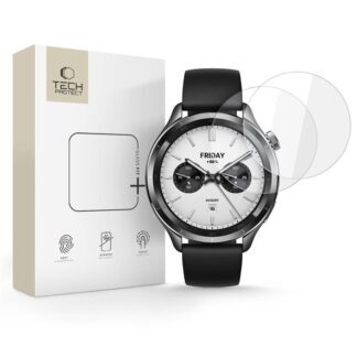 Tech-Protect Glass Fit+ 2-pack tempered glass for Xiaomi Watch S4 - transparent