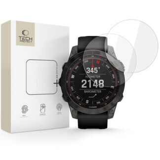 Tech-Protect Glass Fit+ 2-pack tempered glass for Garmin Fenix 7 / 7 Pro - transparent