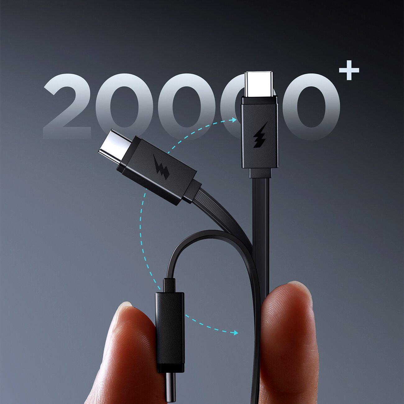 Joyroom JR-PR1 10000mAh 22.5W Powerbank with Built-in Retractable USB-C Cable - Black - imagine 9
