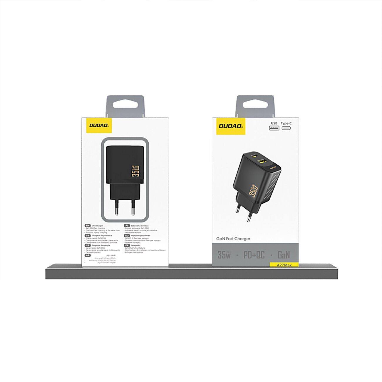 Dudao A27 Max 35W GaN Wall Charger - Black - imagine 2