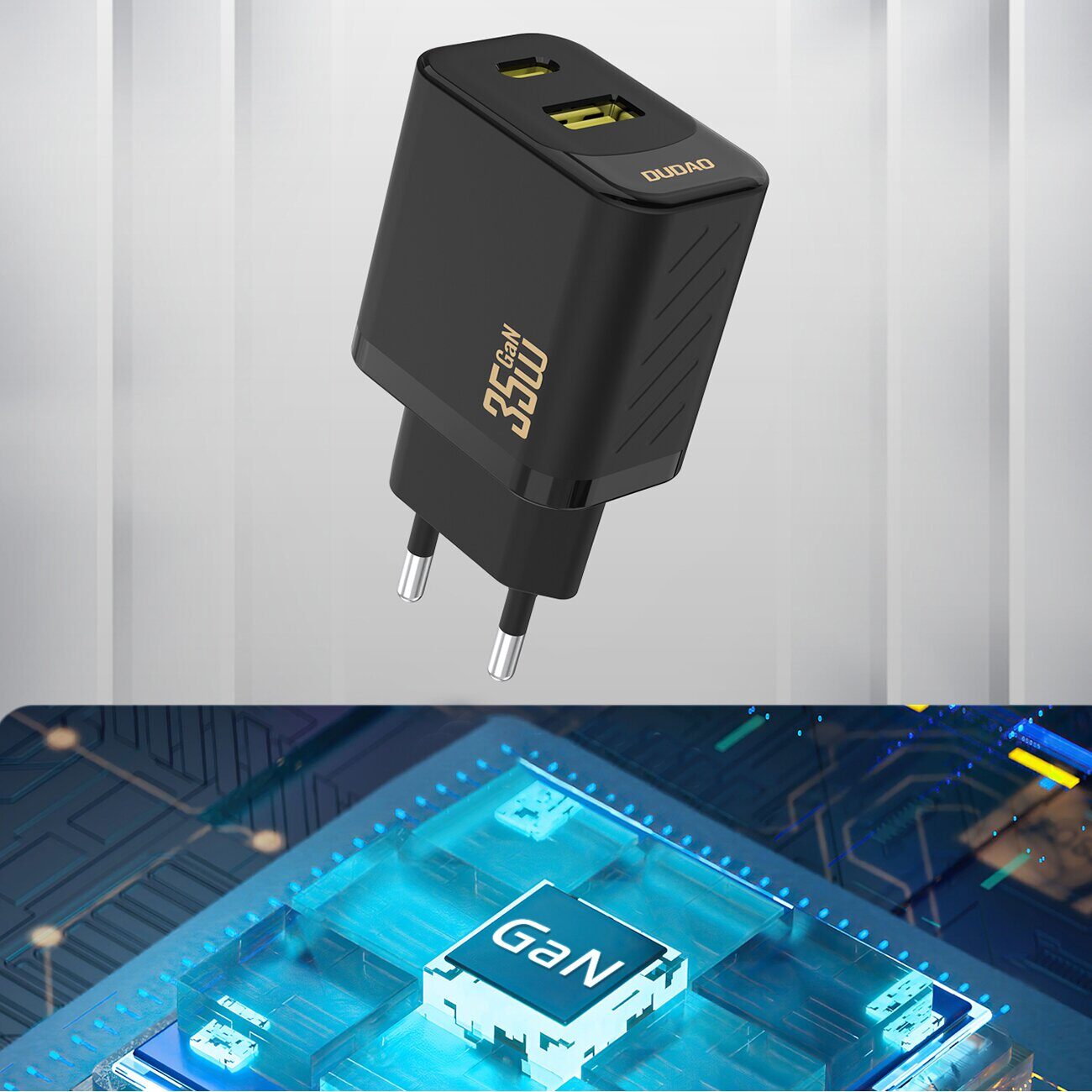 Dudao A27 Max 35W GaN Wall Charger - Black - imagine 4