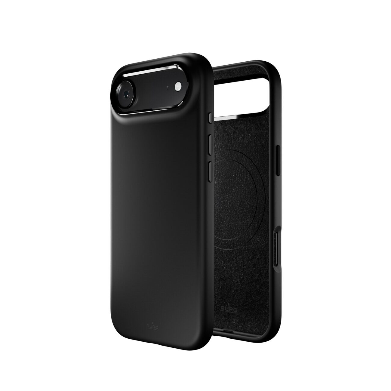 Puro Icon Mag Pro Liquid Silicone Case for iPhone 17 Air, MagSafe Compatible, with Camera Protection and Aluminum Buttons - Black - imagine 4