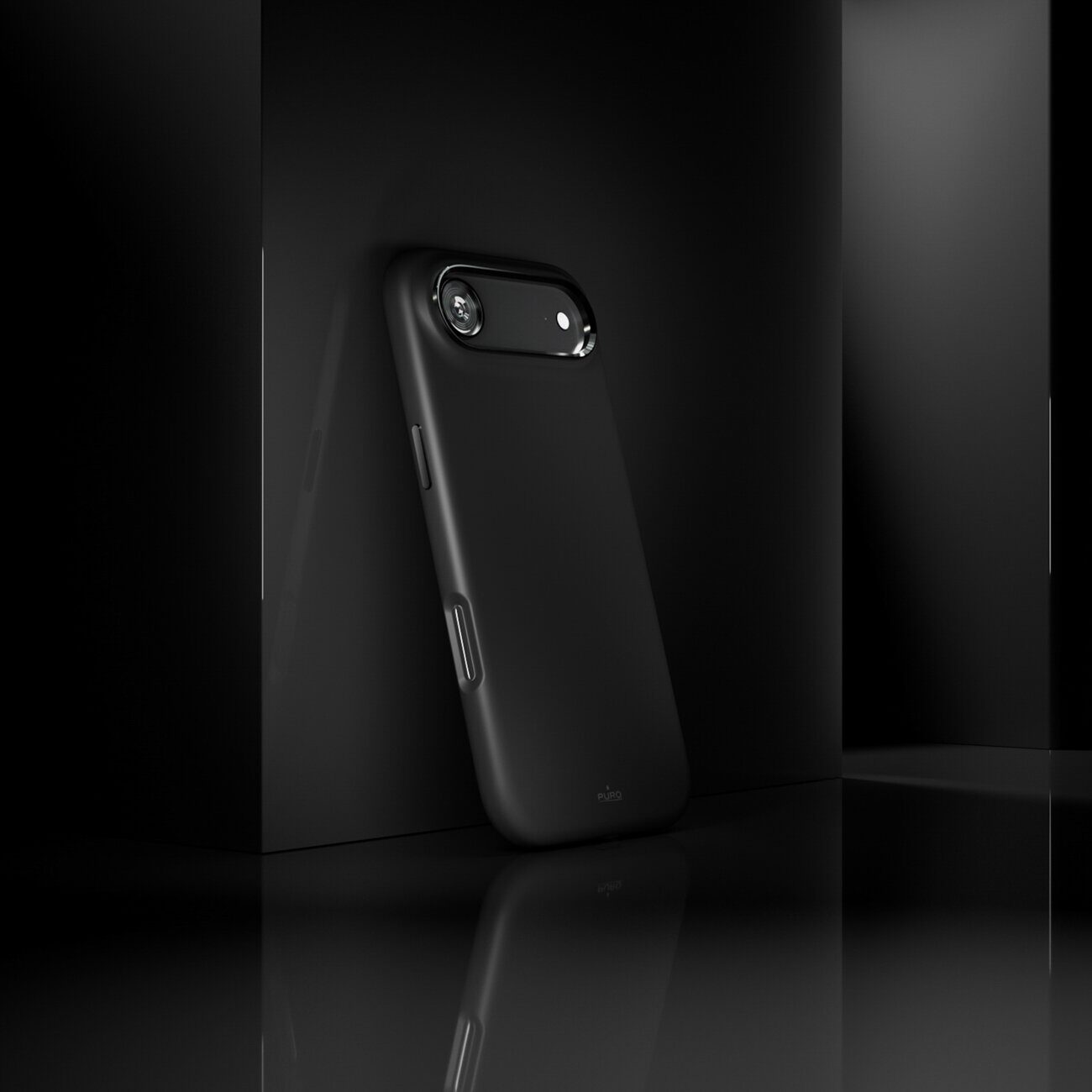 Puro Icon Mag Pro Liquid Silicone Case for iPhone 17 Air, MagSafe Compatible, with Camera Protection and Aluminum Buttons - Black - imagine 7