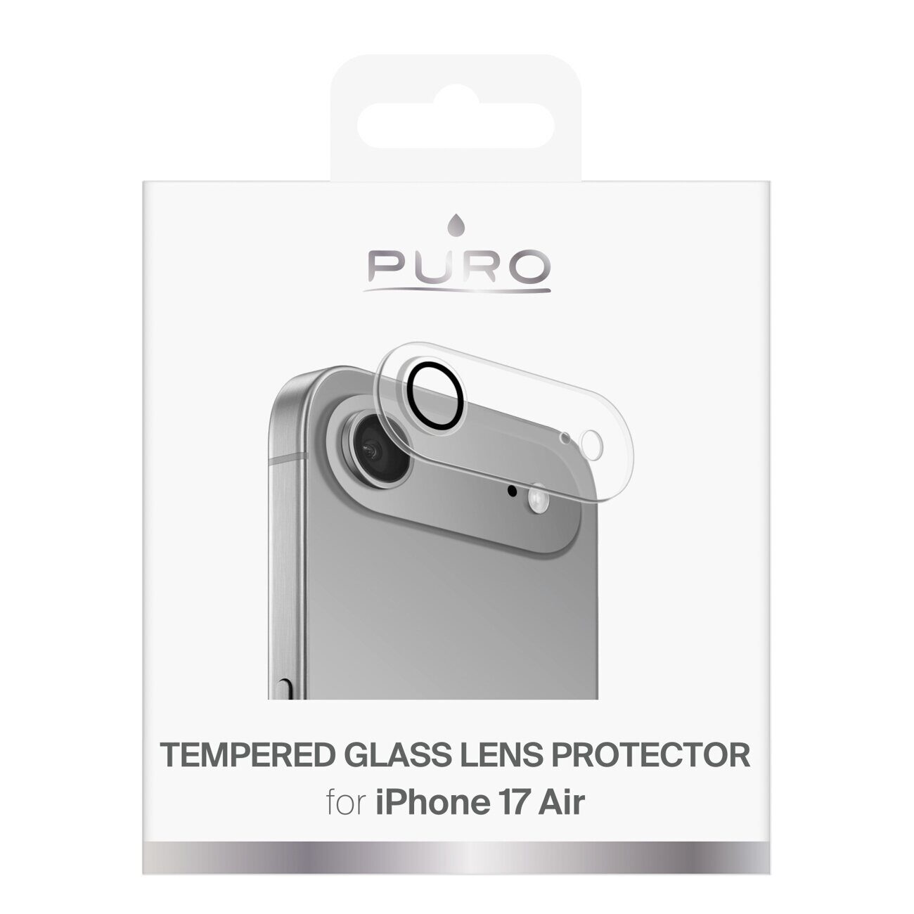 Puro Camera Standard Tempered Glass for iPhone 17 Air for the camera island and lens - imagine 2
