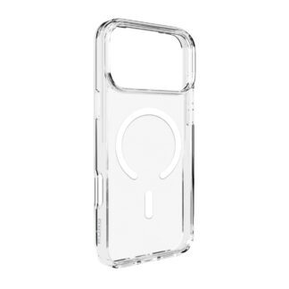 Puro Lite Mag TPU+PC Case Compatible with MagSafe for iPhone 17 Pro - Transparent with White Ring