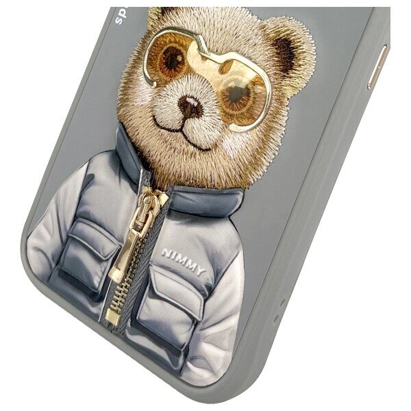 Nimmy Cool&Cute 2.0 Bear Case for iPhone 15 Pro - Gray - imagine 8