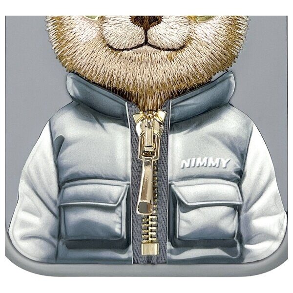 Nimmy Cool&Cute 2.0 Bear Case for iPhone 15 Pro - Gray - imagine 9