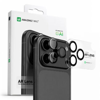 AmazingThing Lens Glass for iPhone 17 Pro / Pro Max with Gray Aluminum Frame