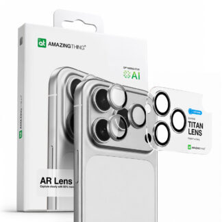 AmazingThing Sapphire Camera Glass for iPhone 17 Pro / Pro Max - with Silver Frame
