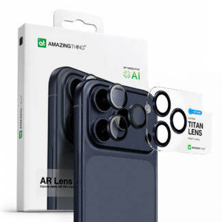 AmazingThing Sapphire Camera Glass for iPhone 17 Pro / Pro Max - with Blue Frame