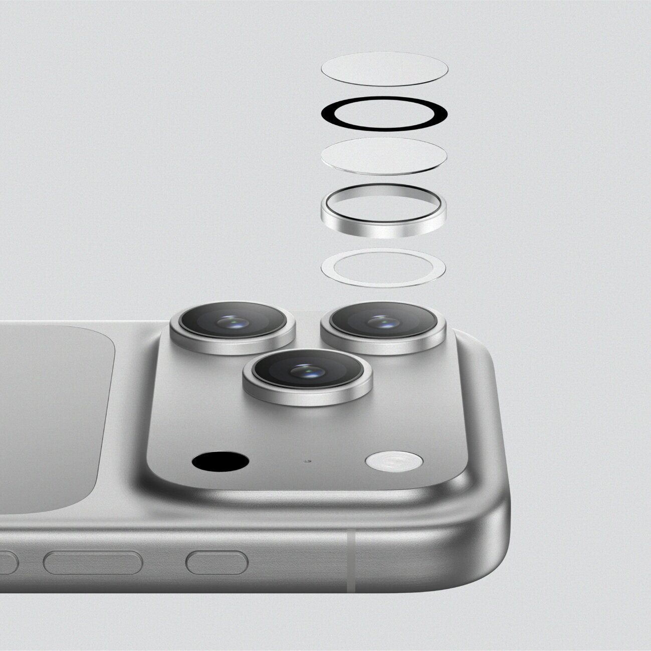 AmazingThing Sapphire Camera Glass for iPhone 17 Pro / Pro Max - with Clear Frame - imagine 5