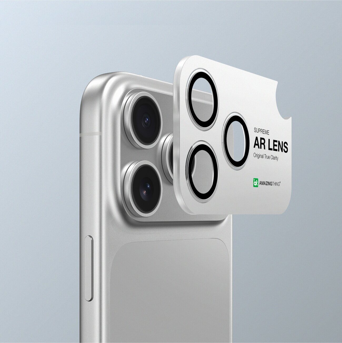AmazingThing Sapphire Camera Glass for iPhone 17 Pro / Pro Max - with Clear Frame - imagine 7