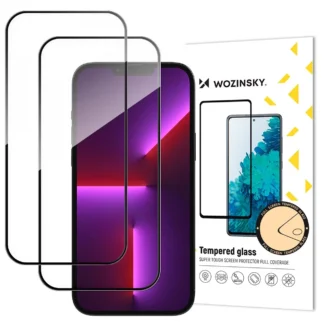 Wozinsky Full Glue Tempered Glass 2-Pack for iPhone 17/16 Pro